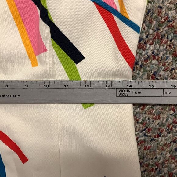 David Meister White Matchstick Print Cotton Sleeveless Sheath Dress Size 2 - Picture 10 of 11